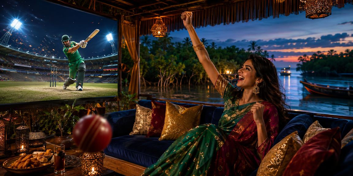 A sports fan enjoying cricket betting in Cox's Bazar